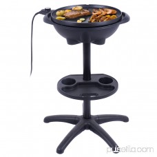 Costway Electric BBQ Grill 1350W Non-stick 4 Temperature Setting Outdoor Garden Camping